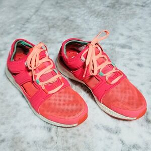 Adidas Pink Pure Boost X Climachill Running Shoes 6 Neon Athletic Sneakers